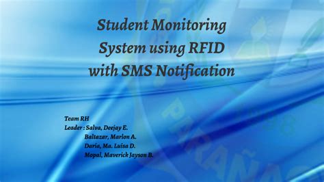 Student monitoring system using rfid system with sms notific